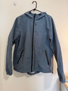 Old Navy Slate Blue Hooded Windbreaker Jacket